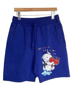 Broken Promises Drawstring Shorts Royal Blue You Can’t Break Me Graphic